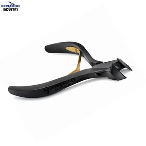Stainless Steel Heavy Duty Nail Cutter for Finger <b>Baby</b> Curved Wide Jaw Opening Black Color Moon Shape <b>Box</b> Joint Ingrown Toe Care - Product Image 3