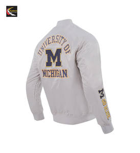 Veste universitaire en satin gris vente en gros commande en gros prix bon marché direct d'usine - Product Image 3