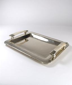 Bandeja Rectangular para Servir, Superficie Martillada Hecha a Mano, Ovalada de Acero Inoxidable para Bodas, Diwali, Cuadrado Rectangular, Novedad - Product Image 5