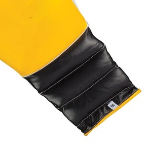Gants de boxe noirs pour adultes-Design professionnel à lacets avec logo personnalisé-Matériau en cuir véritable - Product Image 4