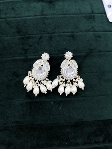 Boucles d'oreilles Kundan en alliage traditionnel Inde Bijoux pour femme - Product Image 3