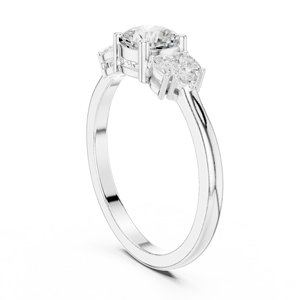 Luxury Cushion Cut Diamond Engagement Ring 14k Gold Plated Rose Gold Round Side Stone Cluster <b>Bridal</b> Wedding Jewelry Women - Product Image 3