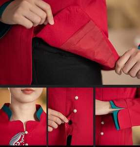 Nuevos estilos restaurante hombres y mujeres camareros uniforme de calidad Premium Bar uniforme con cierre de botón para adultos Unisex - Product Image 6