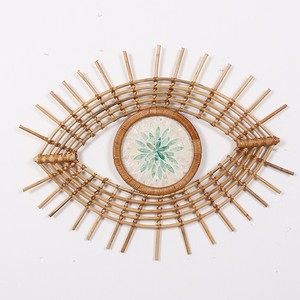High Quality Eye 70x50 cm <b>MOP</b> Rattan <b>Wall</b> Decoration Elegant New Design Rattan <b>Wall</b> Decoration Handmade in Vietnam - Product Image 1