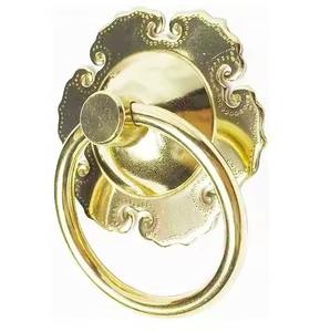 Goldador decorativo para puerta con forma de anillo con acabado dorado Vintage, herrajes para puerta eterna con diseño moderno hecho a mano - Product Image 2
