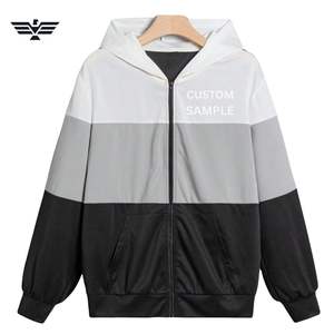 Sudadera con capucha de invierno para hombre 2025, de poliéster/algodón, transpirable, con cremallera, patrón liso, tela de alta calidad, 300g, venta al por mayor, MOQ bajo, muestra - Product Image 1