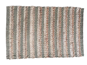 Hot New Design Seagrass Handmade Floral Pattern Paillassons Naturel Sûr Osier Cuisine Décor Maison Tapis De Sol - Product Image 4