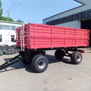 Remolque agrícola de alta calidad de 4 ruedas y 3-10 toneladas con componentes de núcleo de engranaje de tractor de descarga hidráulica de 2 ruedas - Product Image 5