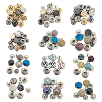 Bouton en métal de conception de mode Logo en relief personnalisé Appuyez sur les boutons pression en métal pour les vêtements