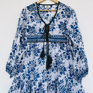 เดรสแม็กซี่โบฮีเมียนดีไซน์เนอร์สไตล์ตรงสวยสำหรับชุดปาร์ตี้ชายหาดชุดวันเกิดแบบตะวันตกเอวธรรมชาติ - Product Image 1