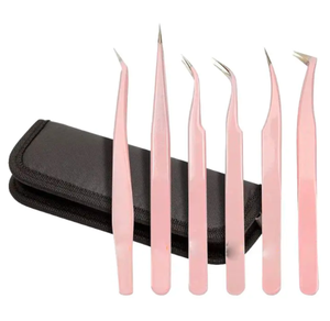 Nueva llegada del fabricante superior Juego de pinzas para cejas de 6 piezas Etiqueta personalizada Tarifa mayorista - Product Image 6