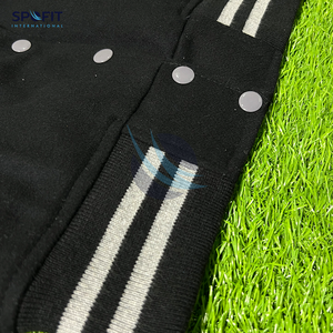 Chaqueta universitaria de lana de Estilo Vintage para mujer con logotipo personalizado al por mayor, nueva temporada de invierno al aire libre bordada a la moda - Product Image 4