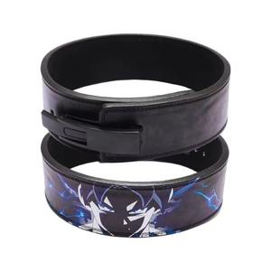 Cinturón de Levantamiento de Pesas de Cuero Anime con Estampado Personalizado, Cinturón de Gimnasio, Hebilla de Palanca de Acero Ajustable, Resistente - Product Image 6