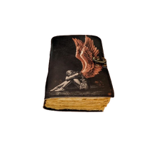Livre de sorts imprimé fait main en cuir vintage, Grimoire, Journal de sorcellerie, Cadeau de Noël Wiccan pour lui ou pour elle