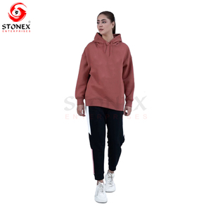 เสื้อฮู้ดดี้ผู้หญิงแบบขายส่ง เนื้อผ้านุ่มสบาย ผลิตจากผ้าฝ้ายผสม เหมาะสำหรับร้านค้าปลีกแฟชั่นและผู้จัดจำหน่ายเสื้อผ้า - Product Image 2