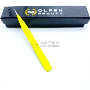 Pinzas de Extensión de Pestañas de Acero Inoxidable de Alta Calidad, Personalizadas con Color, Punta Recta, Puntas Redondeadas de Fibra, Puntas Puntiagudas - Product Image 3