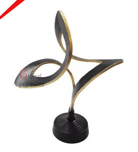 Look créatif objet décoratif en acier inoxydable métal fini argent pour bureau d'hôtel à domicile - Product Image 5