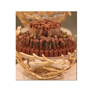 Tazón de chocolate de aluminio con acabado dorado desechable para fiesta, decoración de boda, forma de tazón dulce ecológico personalizable al por mayor - Product Image 2