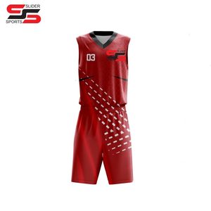Uniforme de basket-ball sportif de haute qualité pour hommes, vêtements de sport, uniformes de basket-ball rouges et bleus de qualité supérieure - Product Image 4