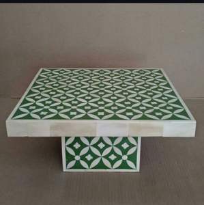 Soporte de pastel decorativo de hueso real con inserción moderna para exhibición de postres, soporte de servidor de repostería de resina y madera inspirado en el estilo Ins - Product Image 5