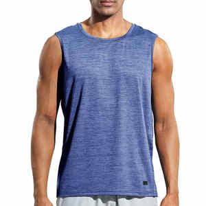 Camiseta sin Mangas de Secado Rápido y Transpirable al por Mayor, Camisetas sin Mangas a Bajo Precio, Ropa Deportiva sin Mangas para Hombre - Product Image 1