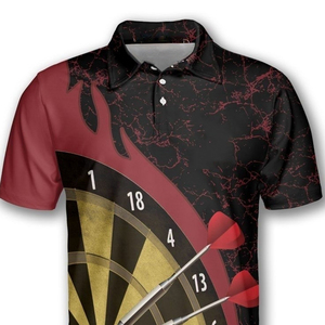 Polo deportivo Reversible con logotipo personalizado, camiseta unisex con estampado de sublimación, ropa deportiva transpirable de secado rápido con dardos - Product Image 4