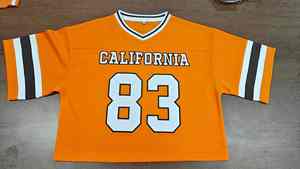 Ropa de calle personalizada a granel, camiseta de fútbol americano para mujer, diseño de Fans, bordado de malla, cosido, camisetas cortas de porristas - Product Image 5