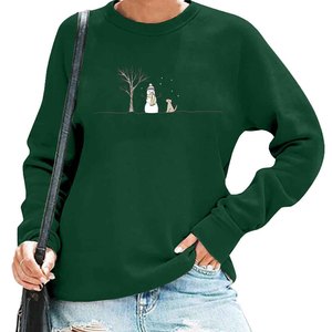 Design classique décontracté streetwear Drop Shoulder figures respirant sweats à capuche écologiques sweat-shirt tricoté pour femmes - Product Image 2