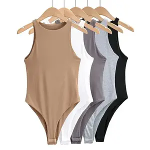 Senhoras por atacado verão Curto esporte bodysuits mulheres macacão 2023 personalizado salto terno básico Jogo Terno & Jump Terno Do Corpo Das Mulheres