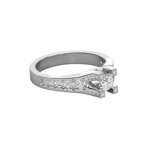 Bague solitaire en or 18 carats avec diamant de laboratoire brillant, collection élégante de bagues en diamant - Product Image 4