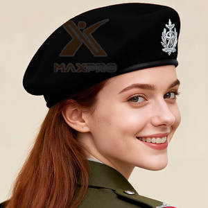 Boinas Negras Hechas a Medida, las Más Vendidas, Bajo MOQ, Boinas Resistentes para Adultos - Product Image 6