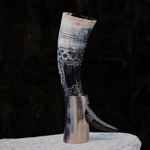Cuernos vikingos auténticos para beber Cuernos de ganado de alta calidad con logotipo personalizado Precio competitivo para regalos de negocios de la India - Product Image 2