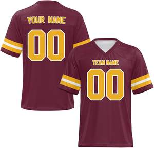 OEM personalizado sublimado poliéster malla fútbol Jerseys transpirable de secado rápido de talla grande al por mayor Club uniformes estilo americano - Product Image 1