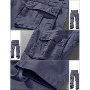 Pantalon cargo décontracté et élégant pour hommes avec poches multiples Coton original Léger et durable Vêtements d'extérieur surdimensionnés longue durée - Product Image 2