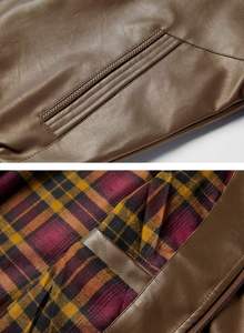 Chaqueta de Cuero Clásica para Hombre, Diseñada para la Moda Urbana, Cómoda para Uso Diario y Versátil para Combinar con Diversos Estilos - Product Image 4