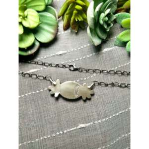 Collier en argent sterling Randy Billy Dry Creek Turquoise avec serti clos, motif bambou tendance, idéal pour fiançailles et mariage - Product Image 3