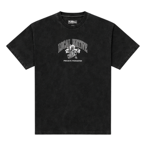 เสื้อยืดผู้ชายทรงหลวมสีดำถ่าน ผ้าฝ้าย 100% สไตล์วินเทจลำลอง สตรีทแวร์ เนื้อผ้านุ่ม ระบายอากาศดี ลายพิมพ์สไตล์คนเมือง - Product Image 2