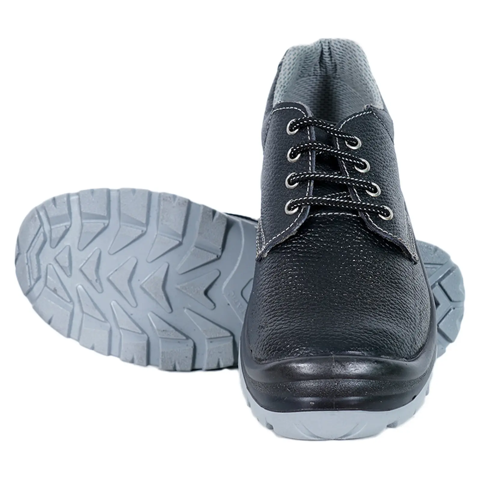 حذاء للأمان لأداء المهام الشاقة مع طرف معدني لمنع التزحلق لأغراض البناء والعمل على التعدين واللحام الصناعي للعناية بالقدم مريح