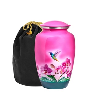 Urnes pour cendres humaines Urnes funéraires décoratives pour femmes adultes Urnes funéraires pour femmes et hommes Urne de taille personnalisée rose - Product Image 1