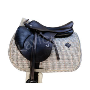 Diseño anatómico con estampado de pied de poule y almohadilla de sillín acolchada de estrella para salto o corte de doma - Product Image 2