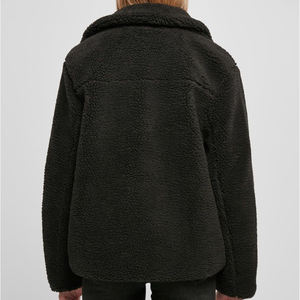 <b>Womens</b> Black Fleece Moto <b>Jacket</b> Asymmetrical Zip Up <b>Sherpa</b> Outerwear Long Sleeve Warm Soft Stylish Fall Winter Casual Fashion - Product Image 6