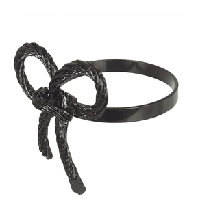 Anillo de servilleta de metal con diseño de tela de araña al por mayor anillos de servilleta artesanales de metal redondos de metal negro de plata creativos personalizados al por mayor - Product Image 4