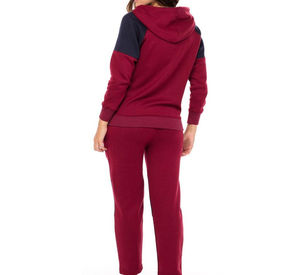 Conjunto Deportivo de Invierno para Mujer, Talla Grande, Estampado Sólido, Informal, Estilo Urbano, con Capucha y Cordón, Pantalones Jogger 100% Algodón - Product Image 6