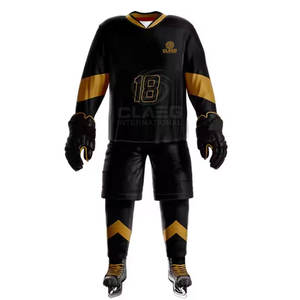 2025 Customizable <b>Light</b>-Weight Ice Hockey Uniforms New Fashionable Long Sleeves Design Professional OEM with Team <b>Name</b> Included - Product Image 1