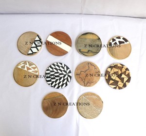 Handmade High Quality Custom <b>Coasters</b> MFD Wooden Resin Marble <b>Drinks</b> Mat & Pads Direct from Handcrafted Manufacturer - Product Image 6
