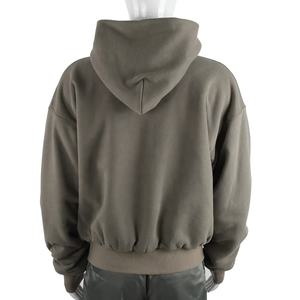 Sweat à capuche unisexe premium épais et lourd 500 GSM en molleton de coton, design personnalisé brodé, coupe oversize unie, vêtements pour hommes/femmes - Product Image 3