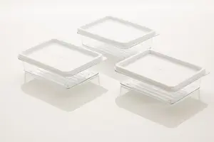 Gaya Korea Stackable Wadah Penyimpanan Makanan Bpa Gratis Plastik Kotak Penyimpanan Kontainer Makanan Set dengan Tutup