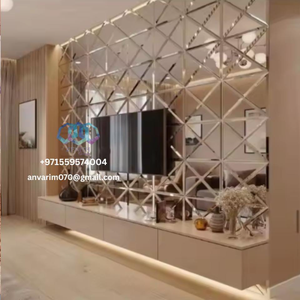 Miroir mural décoratif de luxe à facettes diamantées - Product Image 2