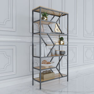 Style industriel, gain de place, K Trang Tr SFKS013 avec structure en fer, bois et caoutchouc - Product Image 1