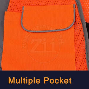 Chaleco de Seguridad Reflectante de Alta Visibilidad con Cuello en V, para Uso en Exteriores, Tallas Grandes, MOQ Bajo, ANSI Clase 1, Impermeable, con Luz LED Intermitente, Logotipo OEM - Product Image 6